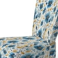 thumbnail image 4 of Designart "Melodic Blue Floral Whimsy In Watercolor II" Blue Floral Upholstered Accent Chair - Cottage Arm Chair For Living Room, 4 of 5