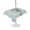 Light-Blue, Seafoam, White, variant on Outdoor Tablecloth with Umbrella Hole for Patio/Picnic/Party/Camping, Teal Palm Tree Waterproof Table Cloth Round Cover Washable, Seaside Coastal Tree Tropical Botanical (Dia 54")