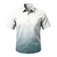 thumbnail image 5 of Gradient Print Casual Shirt for Men Short Sleeve Button Up Pocket Tee Summer Beach Lightweight Breathable Loose Fit Top Vacation Travel Out Activities Comfortable Cool Mens White 5XL, 5 of 6