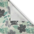 thumbnail image 5 of Ambesonne Floral Grommet Curtain, Abstract Nostalgic Retro, 50" x 72", Charcoal Grey Mint Green, 5 of 6
