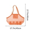 thumbnail image 4 of Large Capacity Mesh Beach Bag for Outdoor Pool Toys Storage Tote Reusable Sand Tools Carry All 1-Pack, 4 of 6