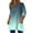 Light Blue, variant on Women's Ombre Print Tunic Top, Casual 3/4 Sleeve Round Neck Pocket T-Shirt Blouse for Loose Fit Mid-Length Wear