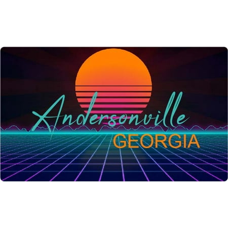 

Andersonville Georgia 4 X 2.25-Inch Fridge Magnet Retro Neon Design