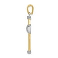 thumbnail image 2 of 14k Gold Two-tone Fancy Cross Pendant Charm, 2 of 4