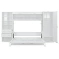 thumbnail image 6 of Newest Queen Size Murphy Bed Wall Bed with Closet , Drawers , Shelves, White, 6 of 9
