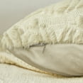 thumbnail image 4 of Sm:)e Fall Pumpkin Plush Faux Fur Jacquard Throw Pillow Cover 18x18 Inch Beige, Set of 2 Silky Soft Seasonal Cushion Case for Sofa Couch, 4 of 6