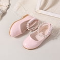thumbnail image 6 of Splozh Dress Shoes Big Kid Girls Heels Girls Dress Shoes Soft Stylish Pearl Girls Sandals Flower Girl Shoes Wedding Church Pink,US 12, 6 of 7
