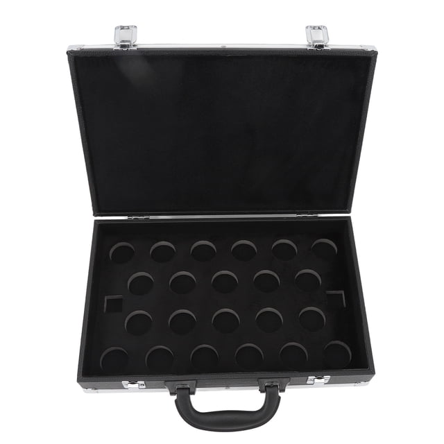 Pool Ball Carrying Case, Foam Pad Large Capacity Billiard Balls Storage Box Portable Aluminum Alloy Frame for 22 Billiard Pool Balls