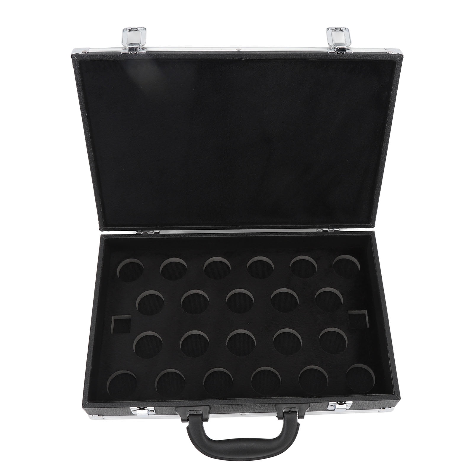 M Buder Billiard Ball Storage Box with Aluminum Alloy Frame, Waterproof PU Leather Cover, Lightweight Portable Carrying Case for 22 Balls (14.96 inches / 38 cm)