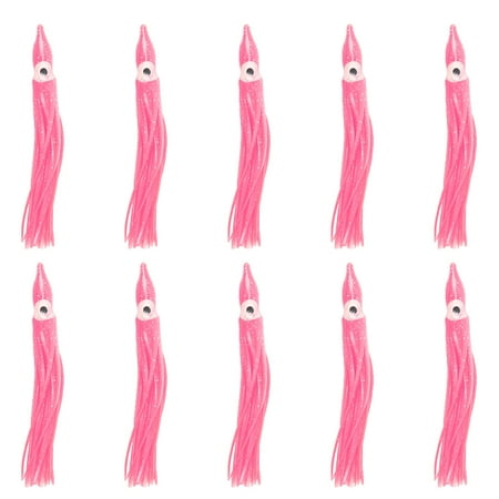 Fishing Bait 10Pcs 9cm/3.54 Soft Silicone Fishing Lure Squid Skirt Lures Octopus Trolling Bait Saltwater Bait Multicolor
