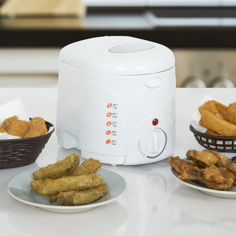 Deep Fryer - 4-Liter Electric Oil Fryer - 1 Large Basket and 2 Small for  Dual Use - Stainless-Steel Cooker with Cool Touch Features by Classic  Cuisine