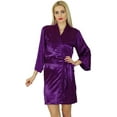 thumbnail image 2 of Bimba Robe Courte en Satin pour Femmes Préparation Demoiselle d'Honneur Kimono Manches Couverture, 2 of 6