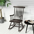 thumbnail image 5 of Costway Set of 2 Wood Rocking Chair Porch Rocker Indoor Outdoor Seat Glossy Finish, 5 of 7