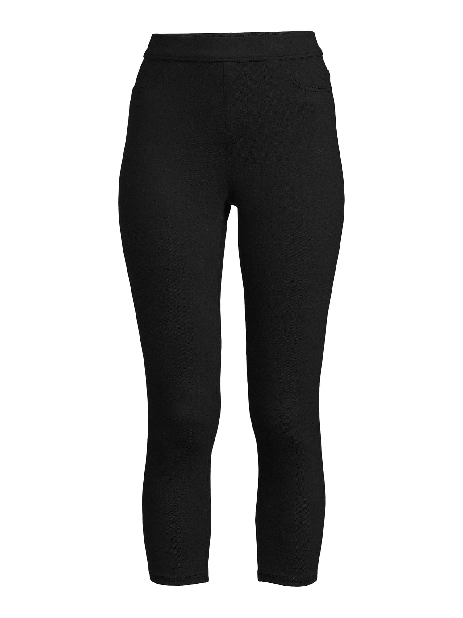 Time and Tru Women's High Rise Pull On Capri Jeggings, 23" Inseam