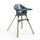 thumbnail image 1 of Trona Stokke Clikk, color azul fiordo - Trona todo en uno con bandeja + arnés - Ligera, duradera y fácil de viajar - Ergonómica con características ajustables - Ideal para 6-36 meses o hasta 33 libras, 1 of 5