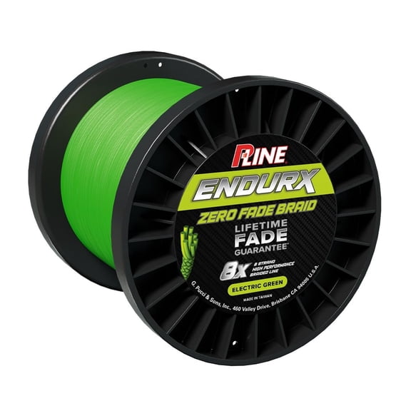 P-Line EndurX No Fade Braid 2500 Yard Electric Green, PEBG-2500-80