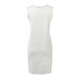 thumbnail image 5 of RMGVDSD Womens Sweater Vest Dress Knitted Pullovers Sweaters V Neck Tank Sweater Dress With Pockets Sleeveless Vests Solid Color Sweater Fall Fashion Clothes /White, 5 of 5