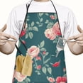 thumbnail image 2 of Pioneer Flower Floral Print Pattern Apron-Garden Aprons for Women with Pockets-Cotton Linen Waterproof Kitchen Cooking Gardening Aprons Adjustable for Kitchen,Cooking,BBQ and Salon 33x27 Inch, 2 of 7