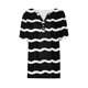 thumbnail image 5 of Fiudx Ofertas Flash Del Día Blusa de Manga Corta Estampada a La Moda para Mujer, Blusas Informales con Cuello Redondo, 5 of 5