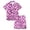 Z28-Light Purple, variant on Weebloom Pajamas For Toddler Girls Cute Leopard 2 Piece Sets Pajamas Kids Children Graphic Print Short Sleeve Button Shirt Shorts Pajama Set Sleepwear Nightwear Pjs Loungewear Khaki 4-5 Years