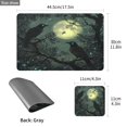thumbnail image 4 of Wobogo Midnight Dark Crow Placemats Coasters Set of 2 Heat-resistant Non-slip Easy to Clean Square Dinner Plate Mat, 4 of 8