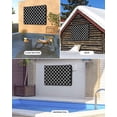 thumbnail image 2 of Outdoor TV Cover 70 to 75 Inch Weatherproof, Black White Geometric Waterproof TV Screen Protector for Outside Decor with Zipper and Pocket 68"L x 42"H , Minimalist Morocco Pattern, 2 of 7