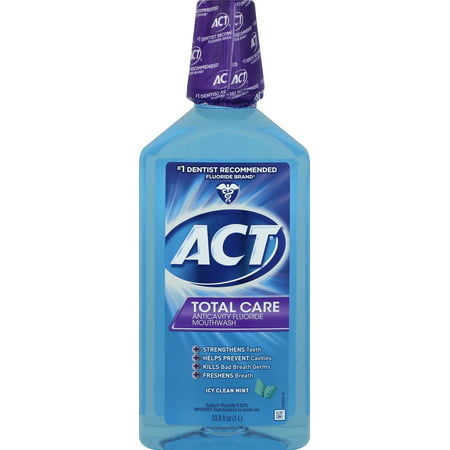 ACT® Total Care Anticavity Fluoride Icy Clean Mint Mouthwash,