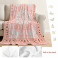 thumbnail image 5 of Pink Boho Blanket Soft Cozy Warm Throw Blanket for Couch, Plush Fuzzy Flannel Fleece Blankets for Sofa, Vintage Abstract Tribal Decorative Oriental Bed Blankets Lightweight Gifts for Women, 40"x60", 5 of 9