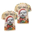 thumbnail image 3 of Merry Christmas Santa Maltese Scarf Twinkling Lights Xmas Holiday All Over Print 3D Shirt Unisex Merch Maltese Dog Lover Gifts Idea - 00022, 3 of 6