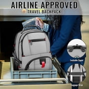 Yorepek Extra Large Travel Backpack for Men Women, Airline Approved Business Laptop Computer School Bag with Luggage Strap, 30L