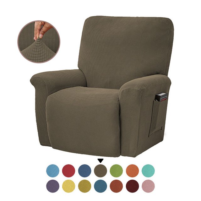 Housse de Fauteuil Inclinable Extensible Couverture Complète Couleur Unie pour LAZBOY Remplacement-Shorts