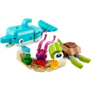 LEGO Creator 3 in 1 Dolphin and Turtle Toys for Kids, Transforms to Seahorse and Sea Snail or to Swimming Fish and Crab, Toy Sea Animal Figures Building Set for Kids 6 Plus Years Old, 31128
