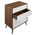 thumbnail image 5 of Dresser Drawer Chest, Walnut White, Wood, Mid Century Bedroom Living, Modern Contemporary HB35654, 5 of 8