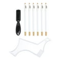 thumbnail image 2 of Barber Pencils Set with Ruler Brush, Portable Easy To Use Beard Shaper Kit Professional  for Men, 2 of 7
