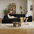 thumbnail image 6 of DILORA Sectional Boneless Sofa, L-shaped Couch(Black,Left Chaise ),Modular and Compressed，Two Packages，108 Inches, 6 of 10