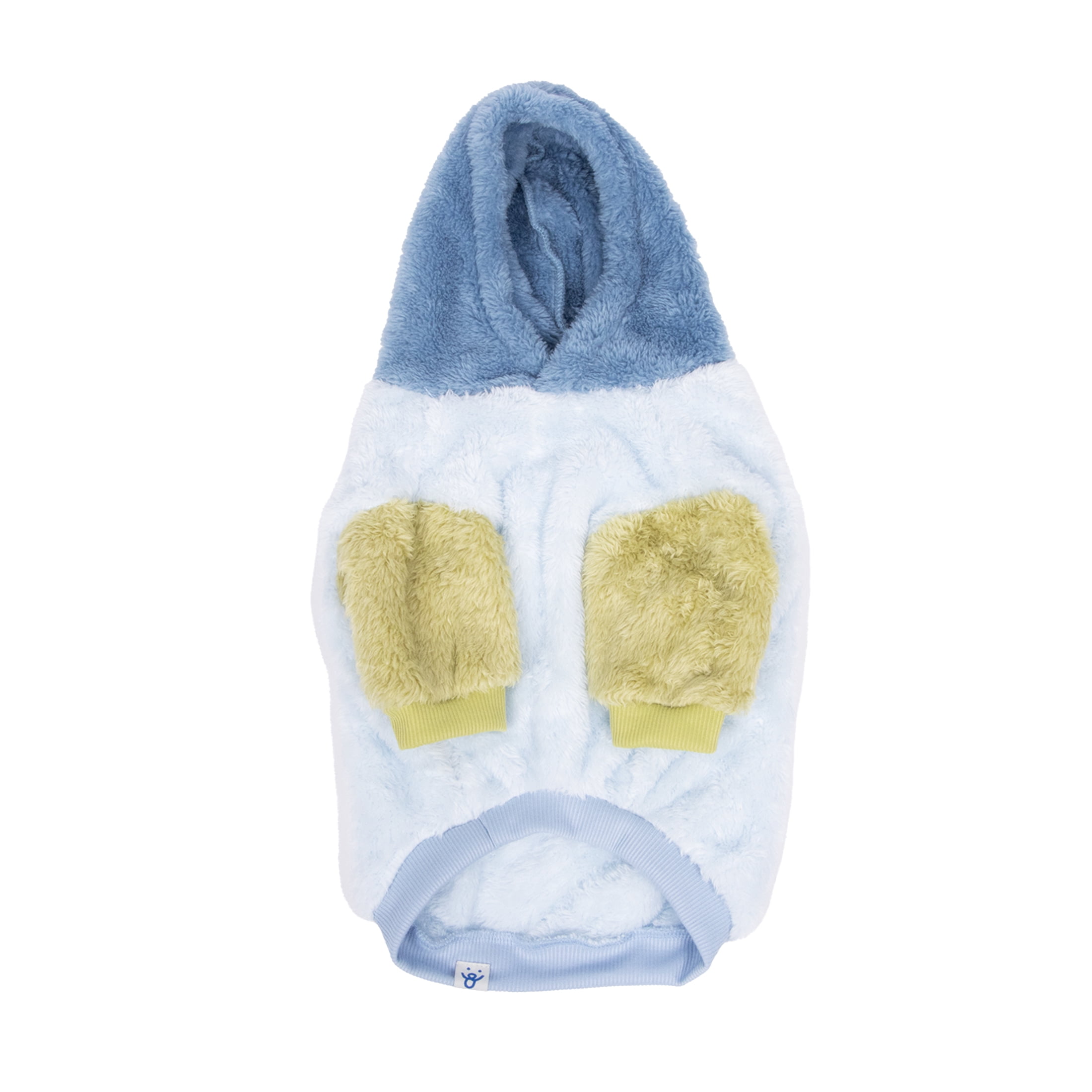 Oodles Fall Multi-Colored Adventure Pup Bubble Hem Sherpa Dog Hoodie, XS