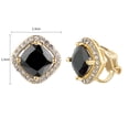 thumbnail image 3 of Yoursfs Elegant Rhinestone Crystal 18K Gold Plated Square Clip-on Earrings for Women, 3 of 4
