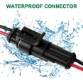 thumbnail image 4 of Conector eléctrico impermeable para coche, 5 piezas, 2 pines, cable de 16 AWG y 20 terminales de soldadura., 4 of 5