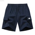 thumbnail image 2 of Liyamei Boys Cargo Shorts with Drawstring and Pockets for Summer Outdoor Size 7-12,Blue, 2 of 6