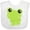 AA-White, variant on Inktastic Cute Frog, Little Frog, Baby Frog, Green Frog Boys or Girls Baby Bib