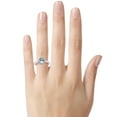 thumbnail image 2 of FJC Finejewelers 10k White Gold 8x6mm Oval Aquamarine with White Topaz accent stones Halo Ring, 2 of 7