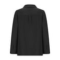 thumbnail image 6 of XUNKUSGA Cotton Line Long Sleeve Shirts for Women Casual Button V Neck Gauze Blouses for Women Soild Color Lightweight Summer Beach T-Shirts for Women S-2XL Black, 6 of 8