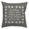 Creative Products I Learned From a Dog 18x18 Spun Poly Pillow