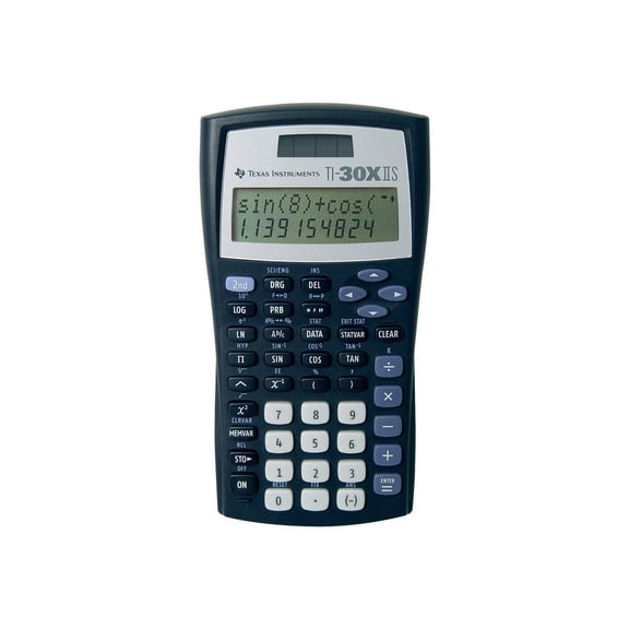 Texas Instruments TI-30X IIS Two line Solar Scientific Calculator, Black