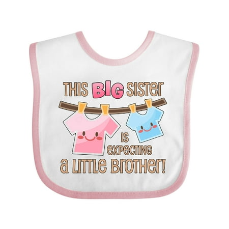 

Inktastic This Big Sister is Expecting a Little Brother Gift Baby Girl Bib