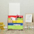 thumbnail image 4 of Furniture Bookcase Shelve Toy Storage Rack Multi Color Pocket Wooden Shelf (Dark Wood Grain ), 4 of 6