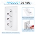 thumbnail image 3 of Cat 6 Ethernet Wall Plate, 3 Port RJ45 Key-stone Jack Wall Plates, White, 3 of 6
