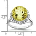thumbnail image 3 of Sterling Silver White Topaz & Lemon Quartz Ring. Gem Wt- 6.1ct, 3 of 3