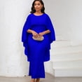 thumbnail image 2 of AURA Plus Size Spring Sequin Cape Mermaid Gown Elegant High Waist Long Party Dress XL XXXL, 2 of 9