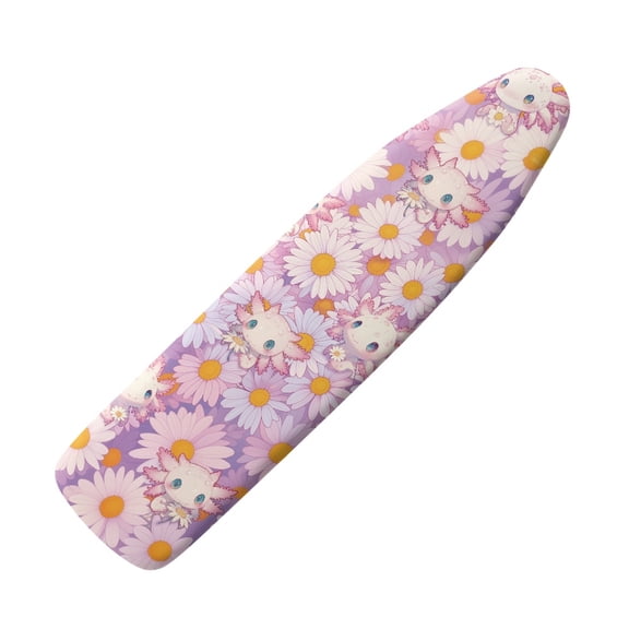 HELLHERO Ironing Board Cover 15"x54" with Axolotl Daisy Print, Replacement Ironing Cover for Tailor Shop and Table Top Use